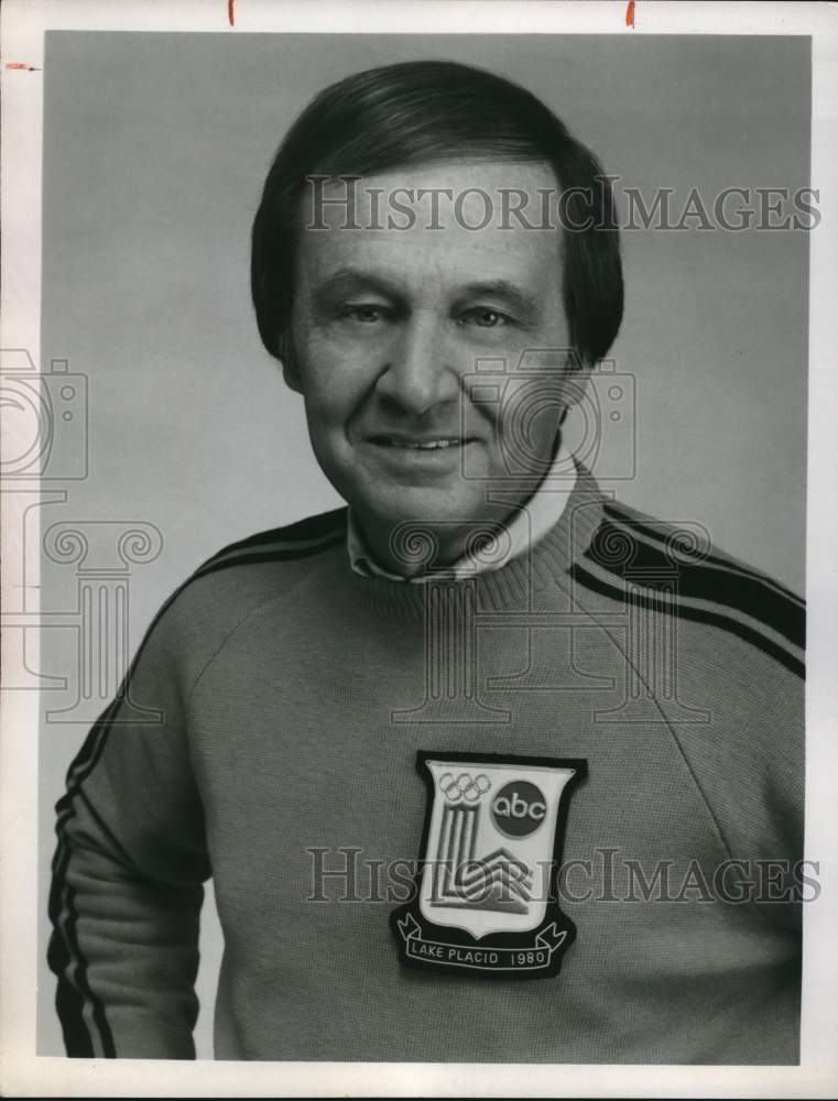 1980 Press Photo ABC Sportscaster Jim McKay for &quot;The XIII Winter Olympic Games&quot;- Historic Images