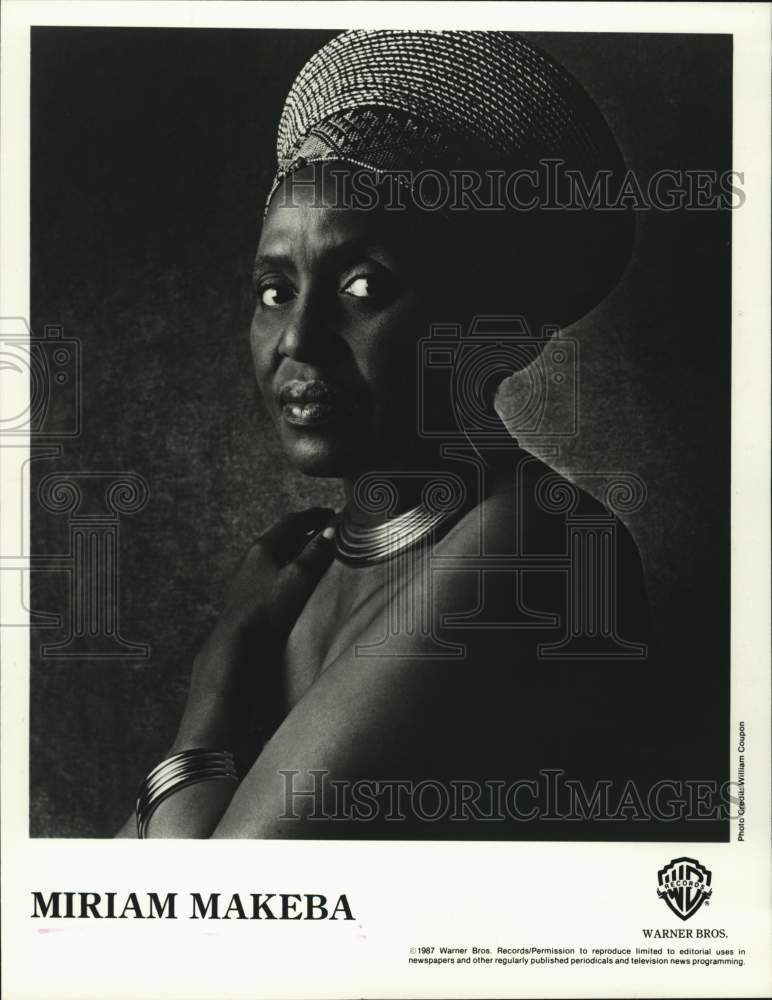 1987 Press Photo Singer Miriam Makeba - hcp95437- Historic Images