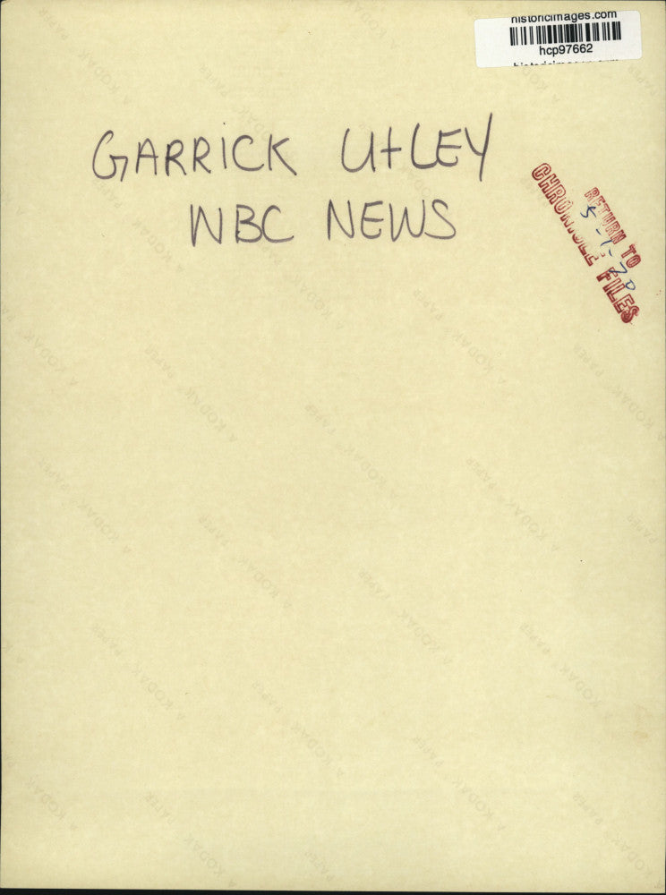 1970 Press Photo Garrick Utley of NBC News - hcp97662