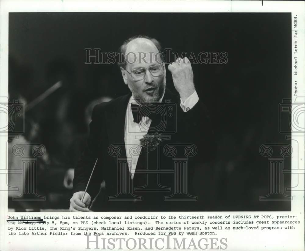 1983 Press Photo Conductor John Williams on &quot;Evening at Pops&quot; - hcp99220- Historic Images