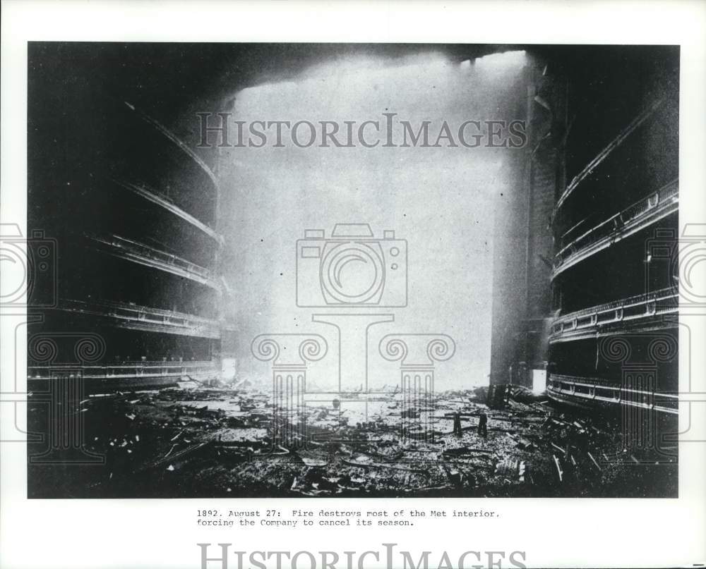 1983 Press Photo Metropolitan Opera House New York City destroyed by 1892 fire- Historic Images