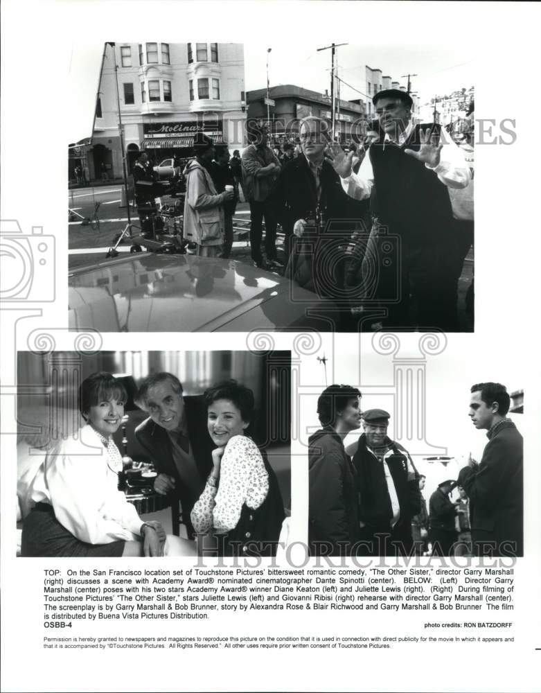 Press Photo &quot;The Other Sister&quot; directors and actors discuss movie scenes.- Historic Images