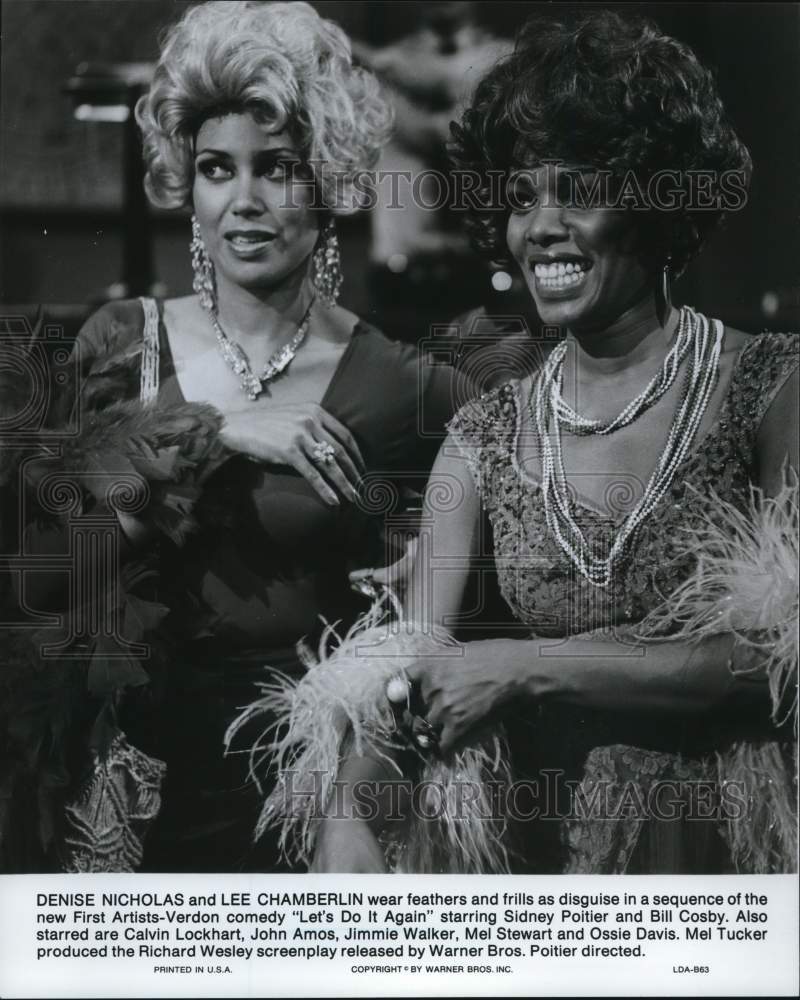 Press Photo Denise Nicholas &amp; Lee Chamberlin in the movie &quot;Let&#39;s Do It Again.&quot;- Historic Images