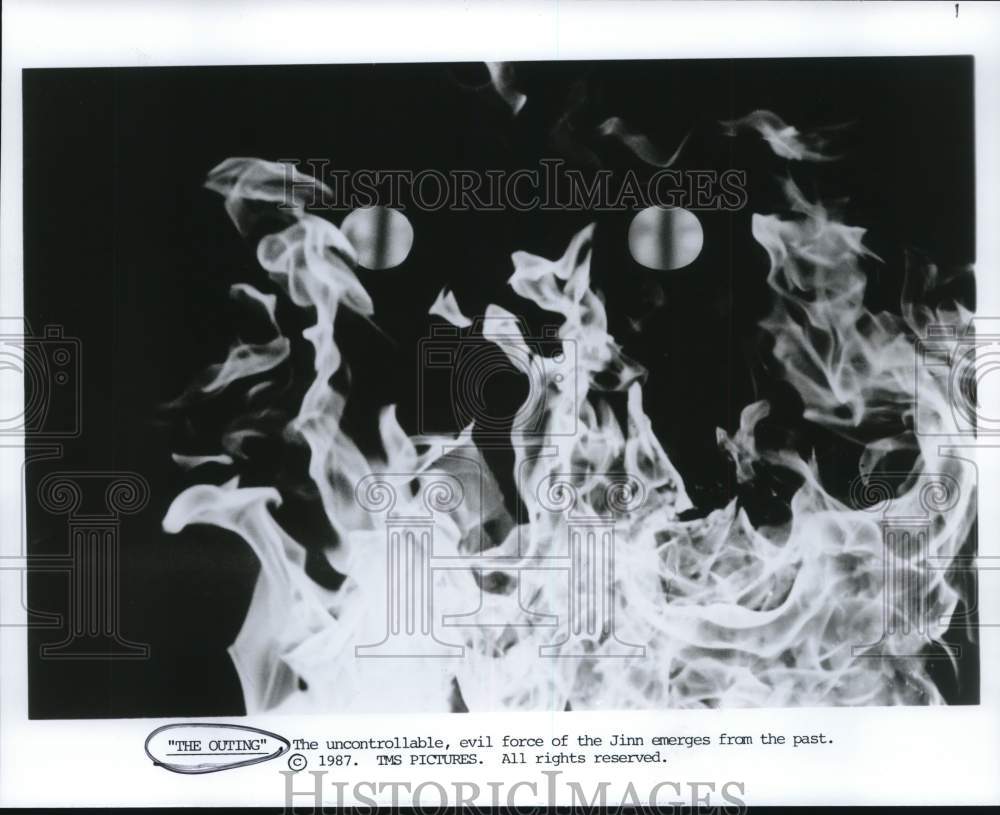 1987 Press Photo A Scene of Fire from "The Outing" - hcq12736