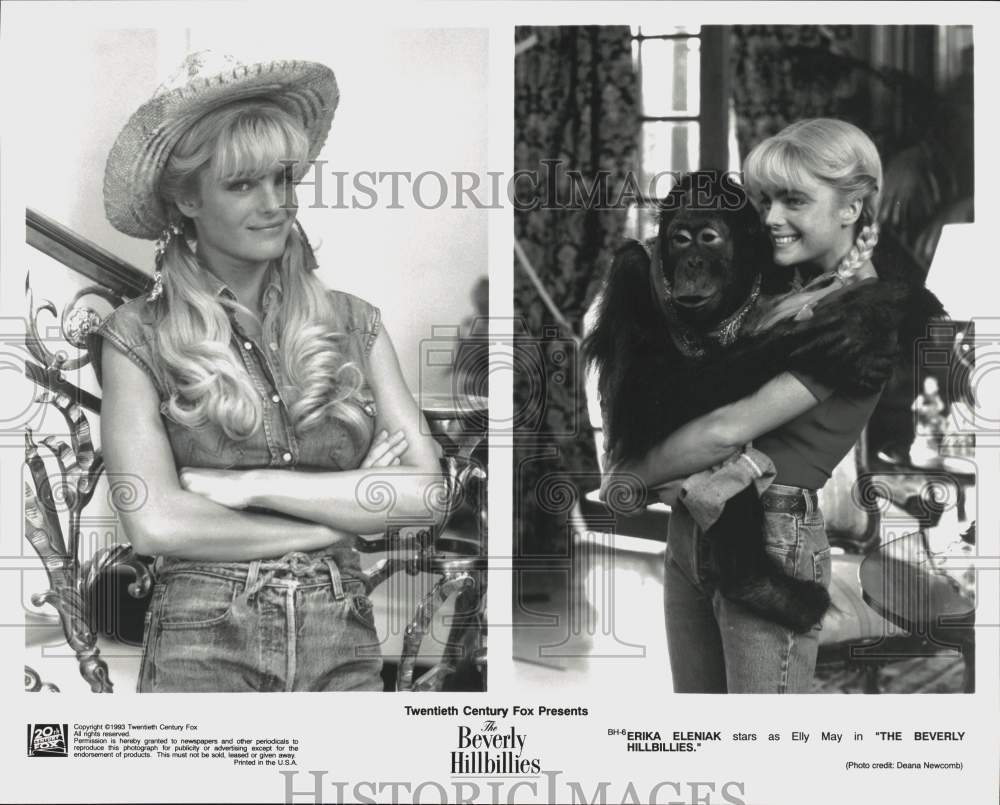 1993 Press Photo Actress Erika Eleniak in &quot;The Beverly Hillbillies&quot; - hcq16541- Historic Images