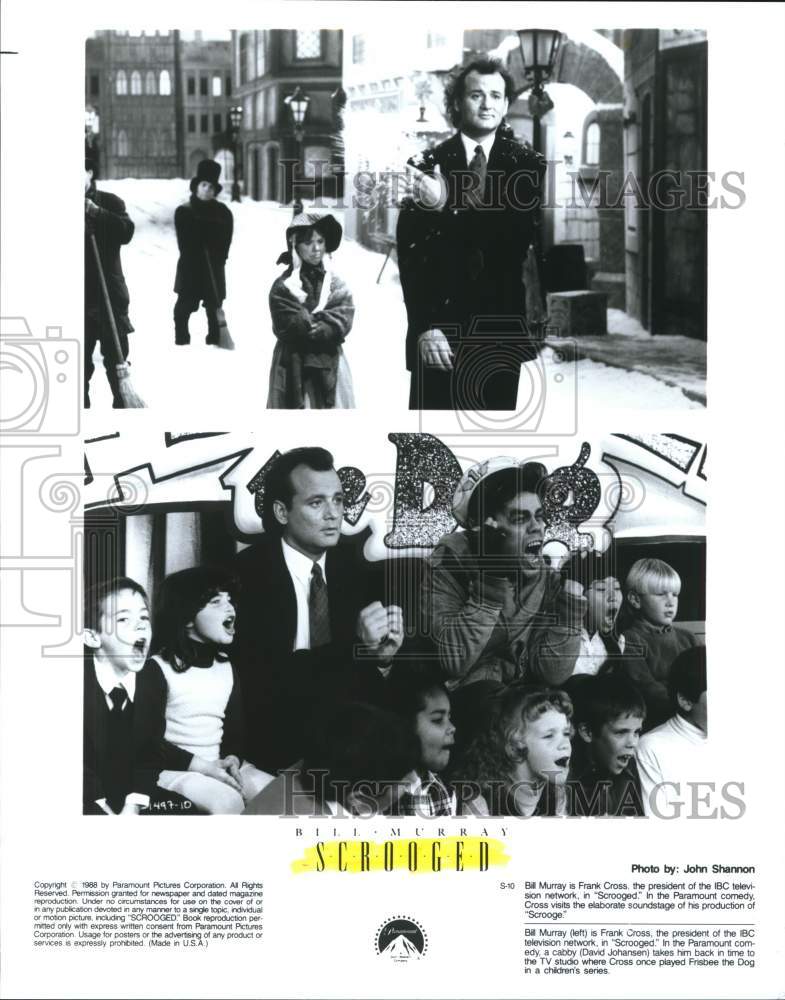 1988 Press Photo &quot;Scrooged&quot; Movie Scenes - hcq19368- Historic Images