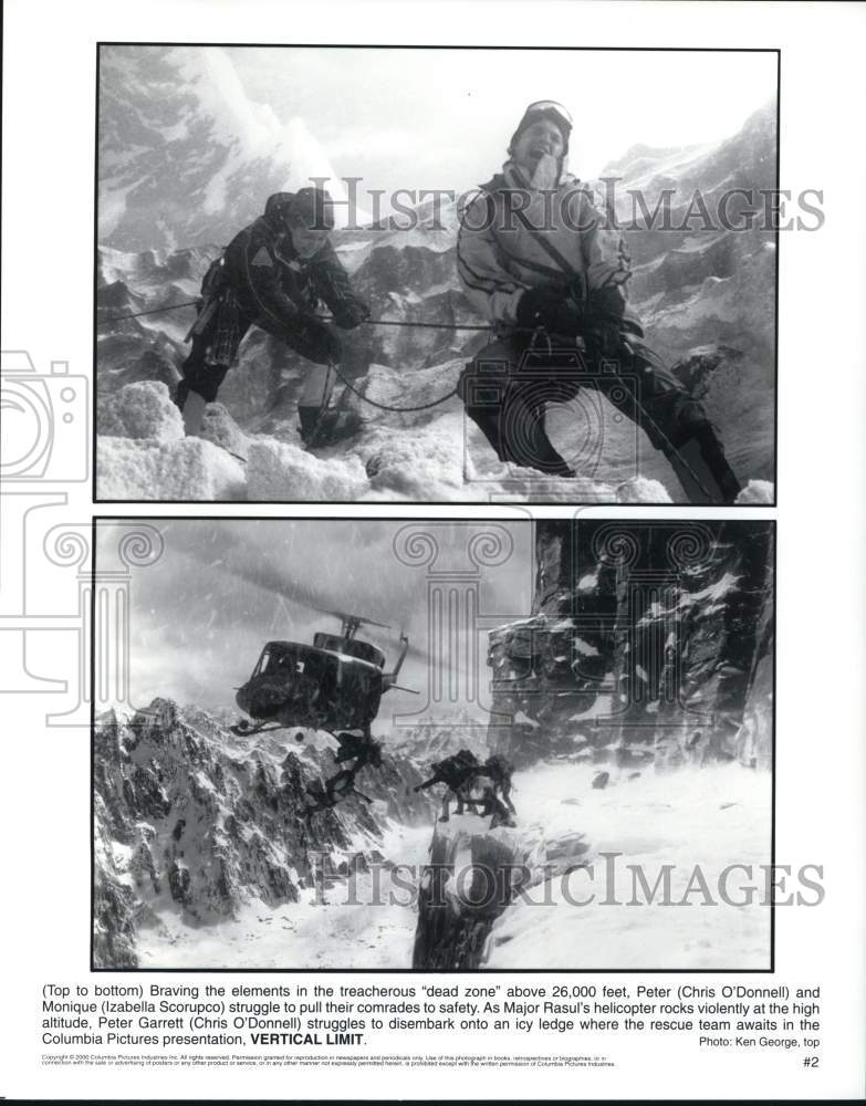 2000 Press Photo &quot;Vertical Limit&quot; Movie Scenes - hcq20192- Historic Images