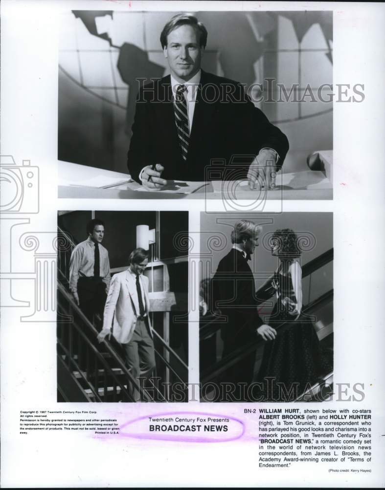 1987 Press Photo &quot;Broadcast News&quot; Movie Scenes - hcq20261- Historic Images