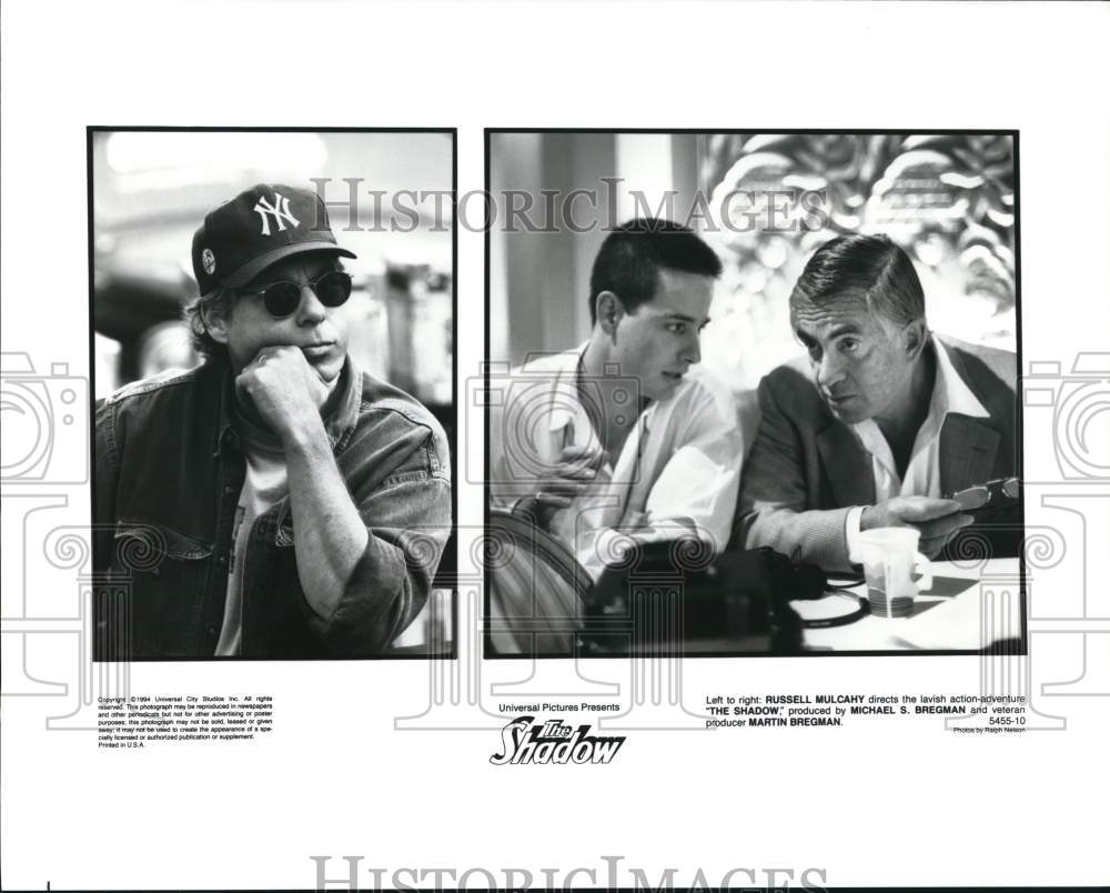 1994 Press Photo Director &amp; Producers on &quot;The Shadow&quot; Movie Set - hcq21055- Historic Images