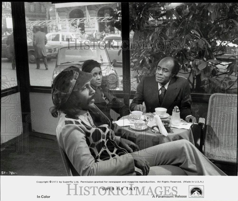 1973 Press Photo &quot;Super Fly T.N.T.&quot; Movie Scene - hcq24204- Historic Images