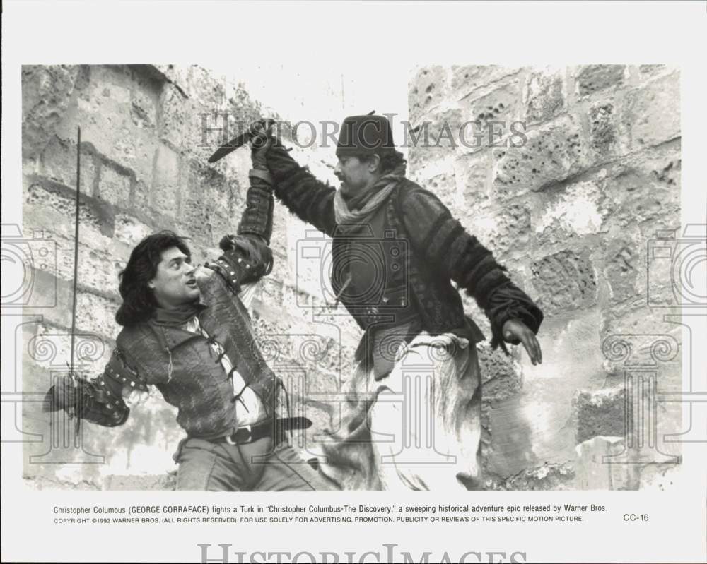 1992 Press Photo Actor George Corraface in &quot;Christopher Columbus: The Discovery&quot;- Historic Images