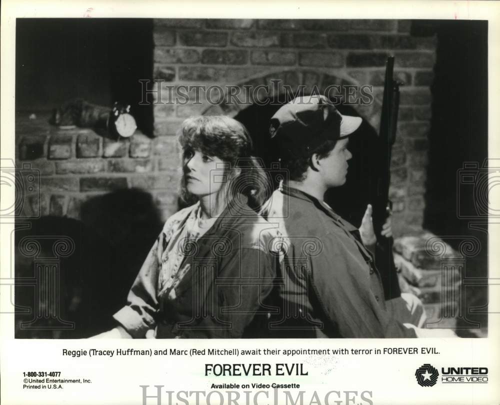 1987 Press Photo Tracey Huffman &amp; Red Mitchell in &quot;Forever Evil&quot; Movie- Historic Images