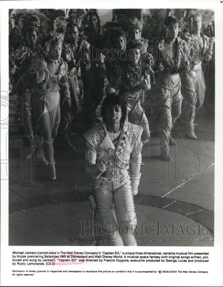 1986 Press Photo Singer Michael Jackson in "Captain EO" Movie - hcq29128