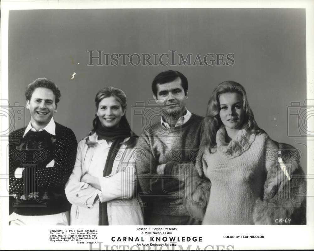 1971 Press Photo "Carnal Knowledge" Movie Cast Members - hcq30061