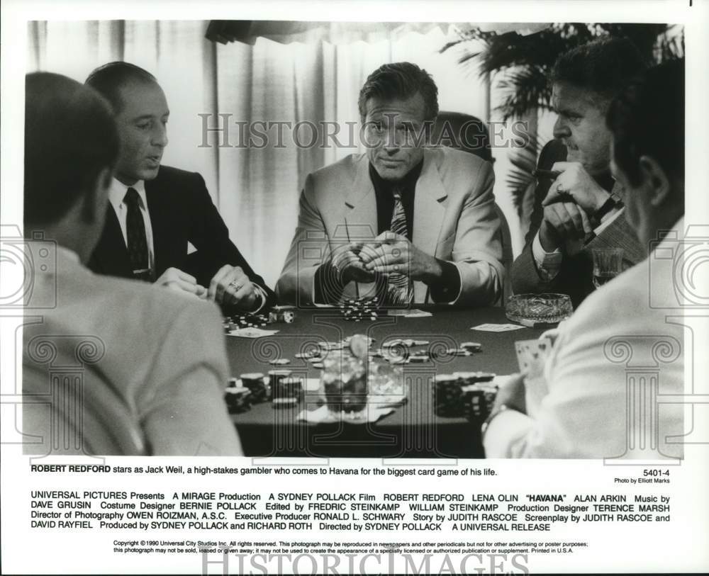 1990 Press Photo Actor Robert Redford in &quot;Havana&quot; Movie - hcq35715- Historic Images