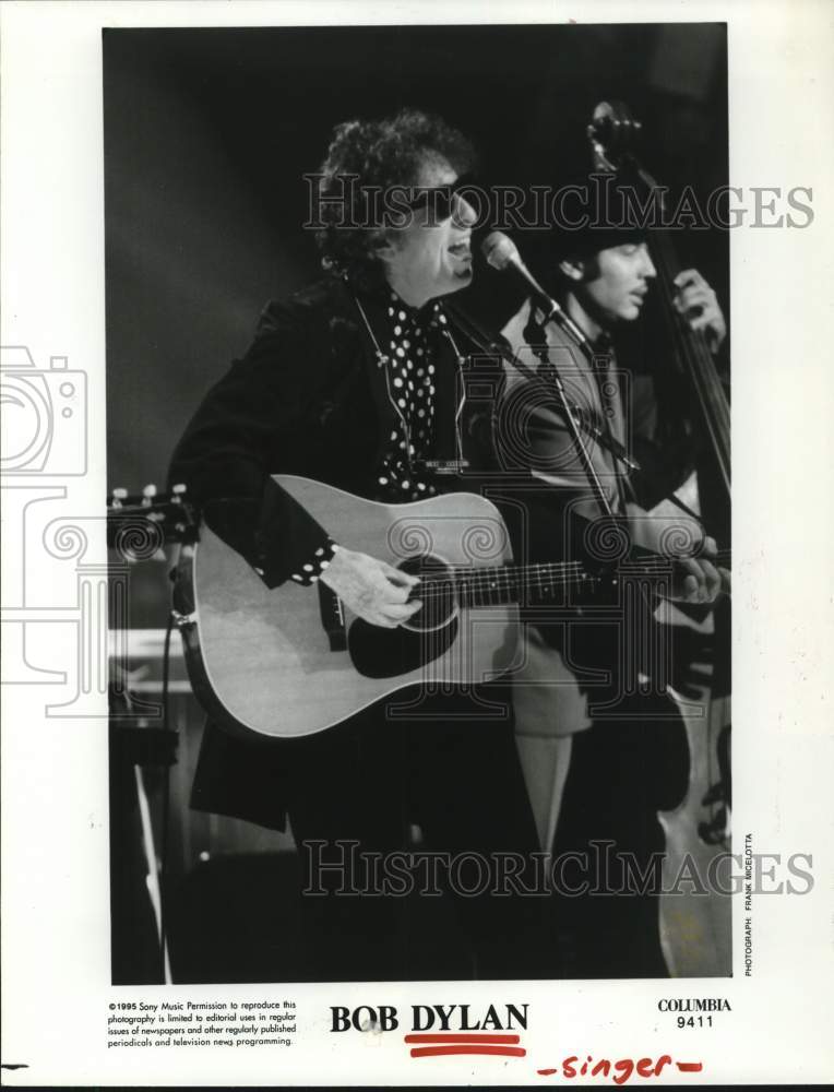 1995 Press Photo Singer Bob Dylan - hcq36694