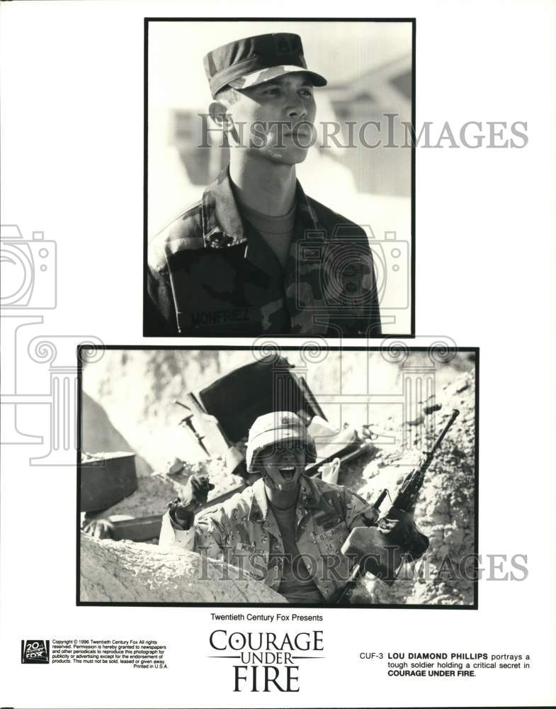 1996 Press Photo Lou Diamond Phillips in scenes from "Courage Under Fire."