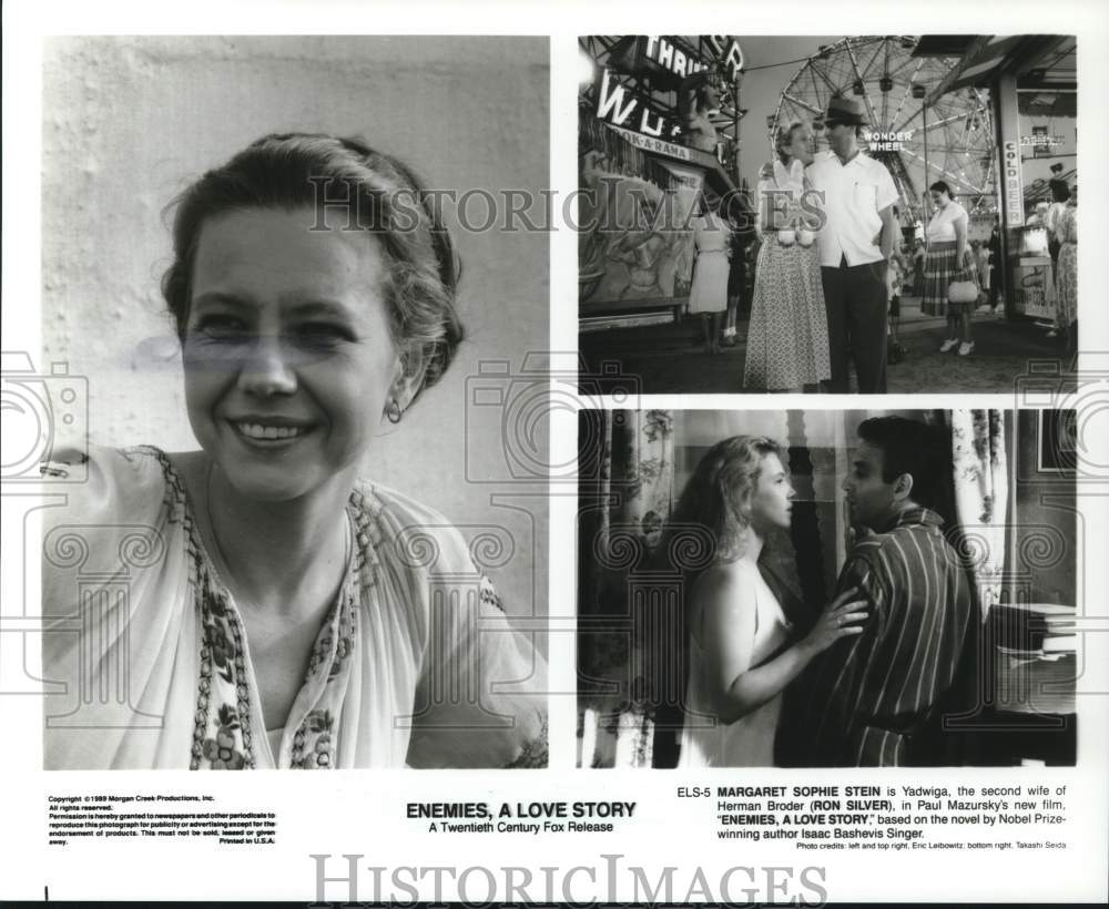 1989 Press Photo Margaret Sophie Stein & Ron Silver in "Enemies, A Love Story"