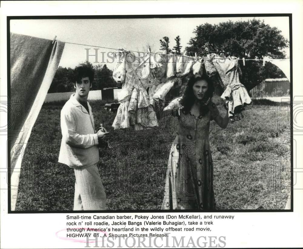 1992 Press Photo Don McKellar & Valerie Buhagiar in "Highway 61" Movie