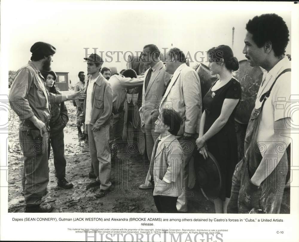 1979 Press Photo Sean Connery, Jack Weston &amp; Brooke Adams in &quot;Cuba&quot; Movie