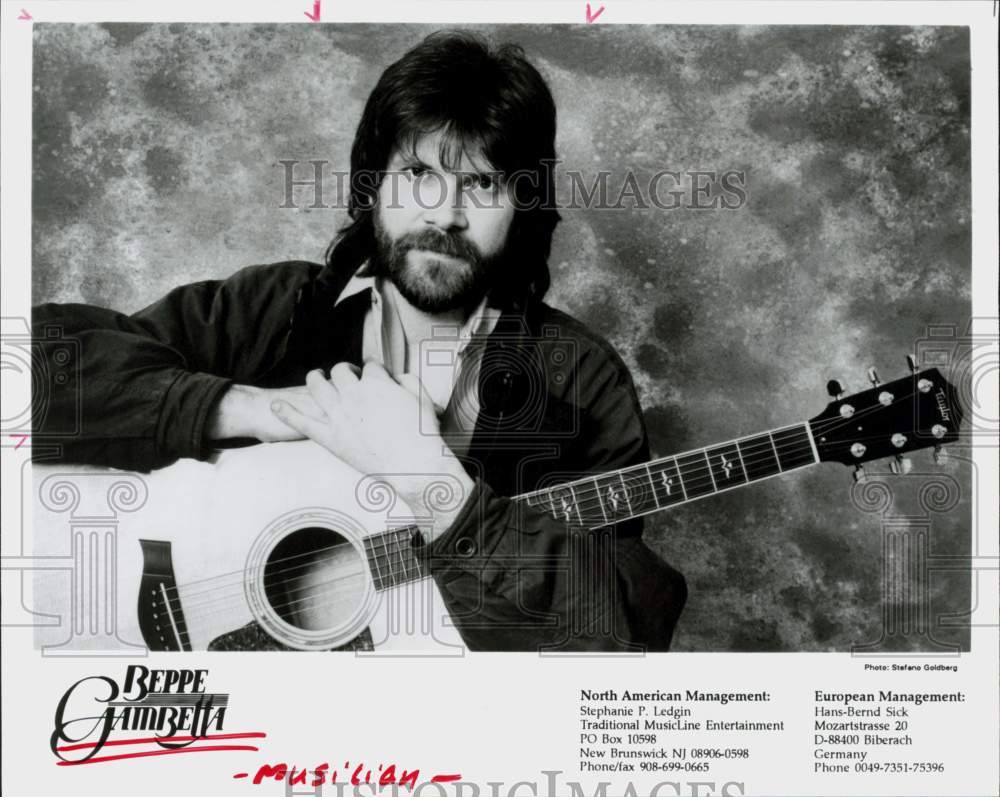 1996 Press Photo Musician Beppe Gambetta - hcq44974- Historic Images