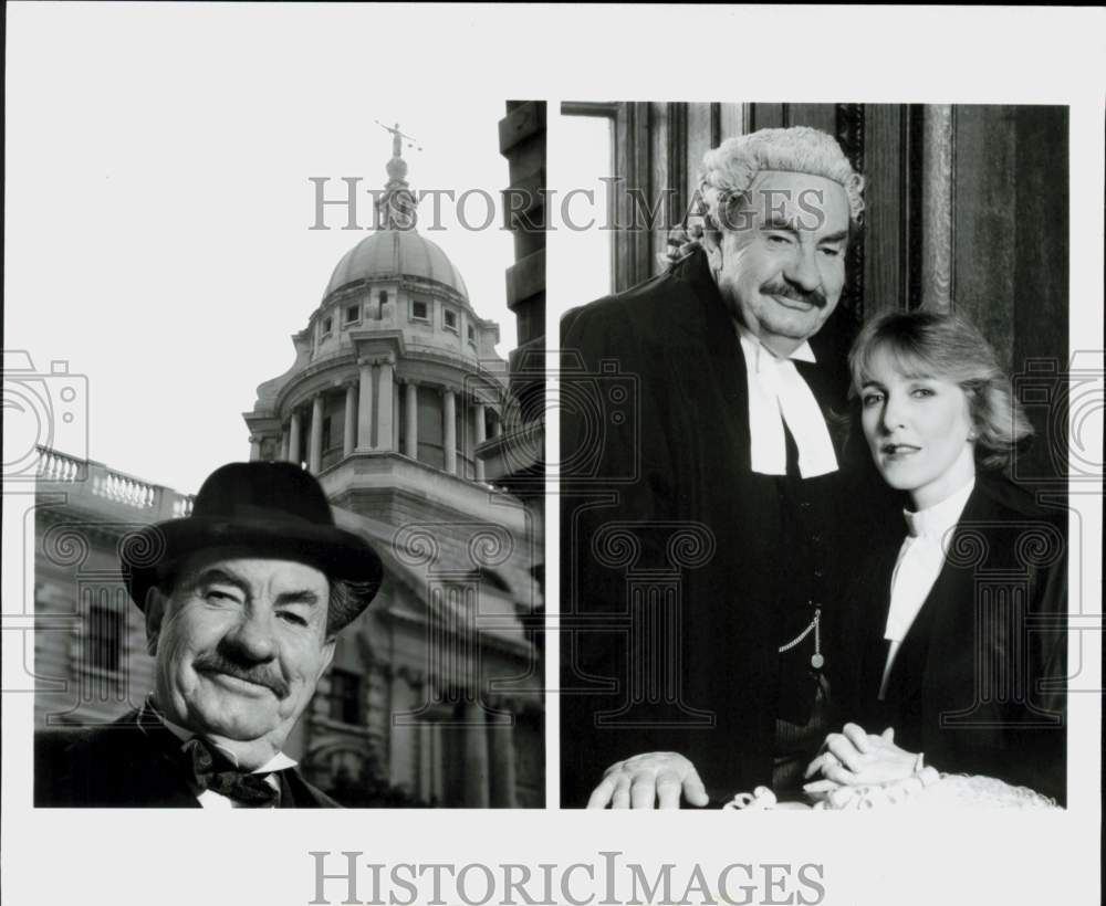 1988 Press Photo Leo McKern & Patricia Hodge in "Rumpole of the Bailey" TV Show- Historic Images