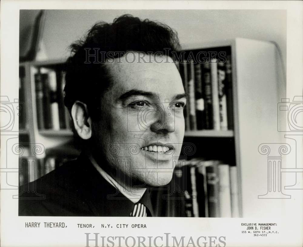 1972 Press Photo Harry Theyard, Tenor, New York City Opera - hcq45049- Historic Images