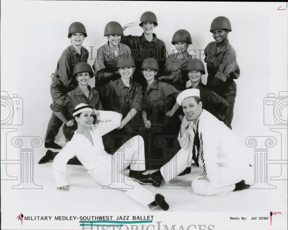 1990 Press Photo Southwest Jazz Ballet, &quot;A Military Medley&quot; - hcq45111- Historic Images