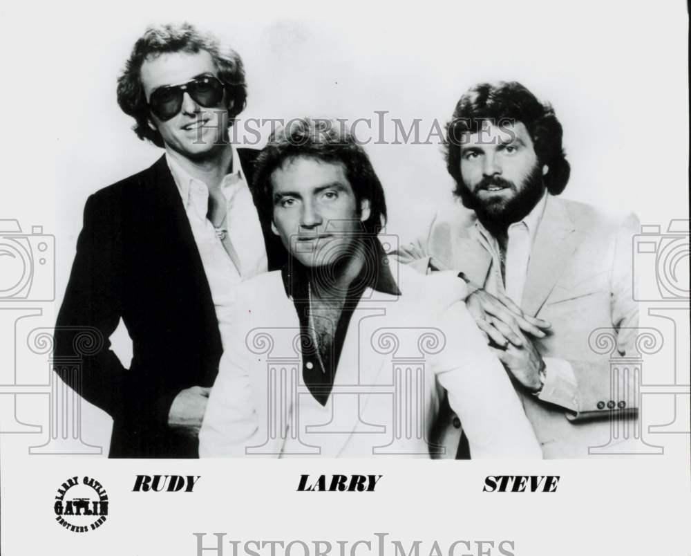 1981 Press Photo Larry Gatlin &amp; Gatlin Brothers Band - Rudy, Larry, Steve- Historic Images