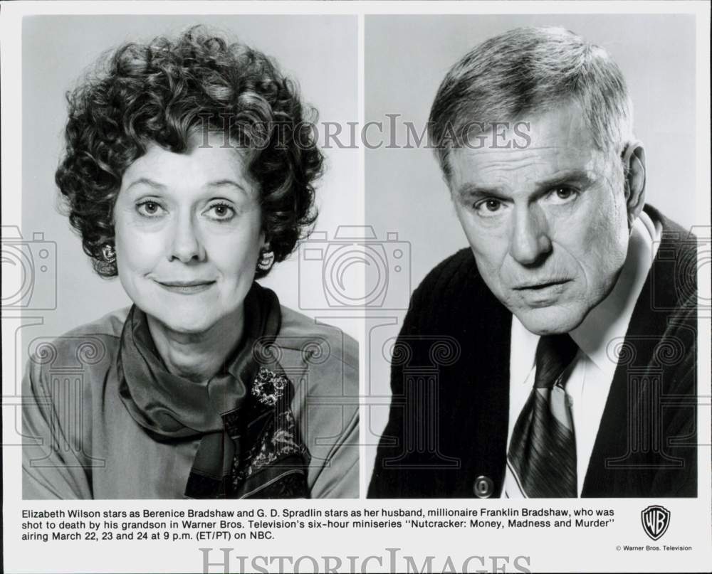 1987 Press Photo Elizabeth Wilson &amp; G.D. Spradlin in &quot;Nutcracker&quot; Miniseries- Historic Images