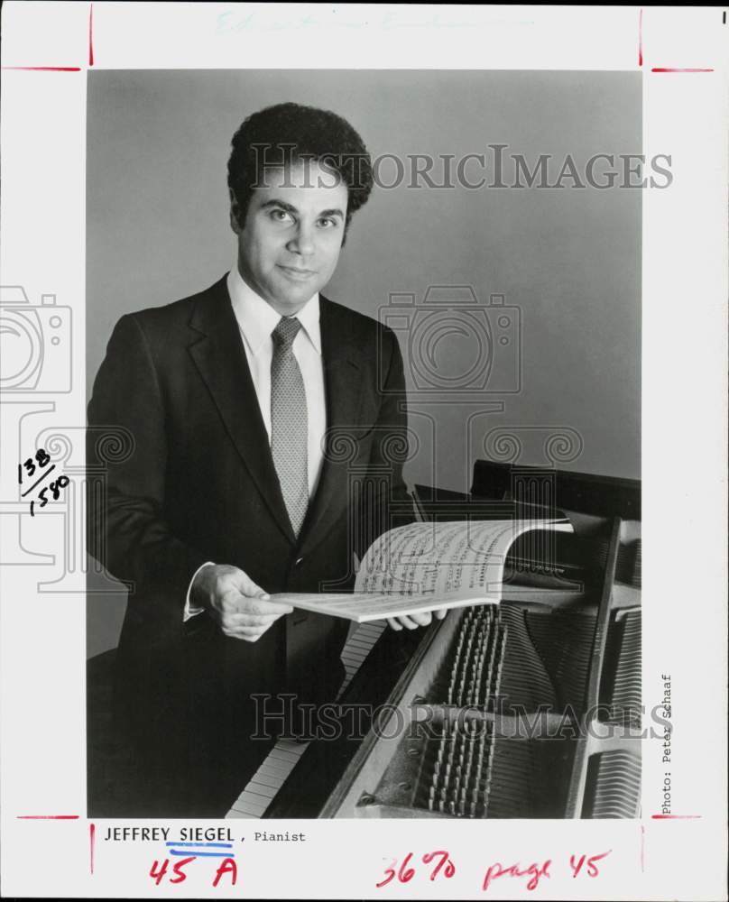 1986 Press Photo Jeffrey Siegel, Pianist - hcq45184- Historic Images