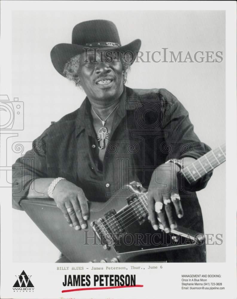 1996 Press Photo James Peterson, Blues Musician - hcq45237- Historic Images