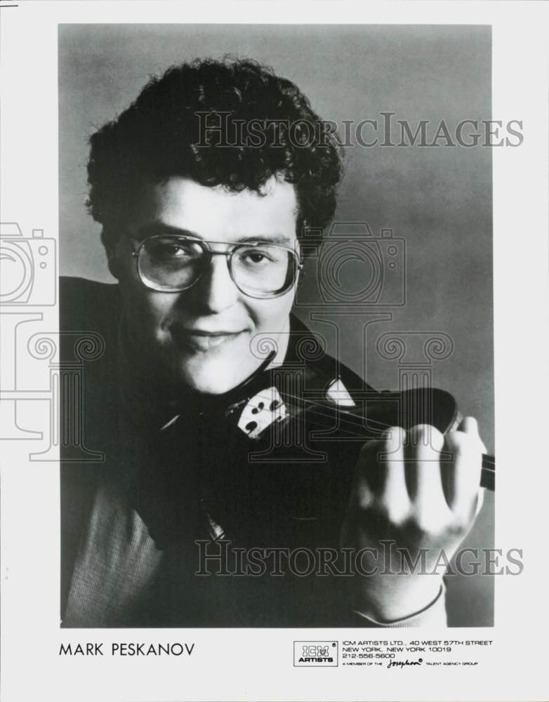 1989 Press Photo Violinist Mark Peskanov - hcq45241- Historic Images