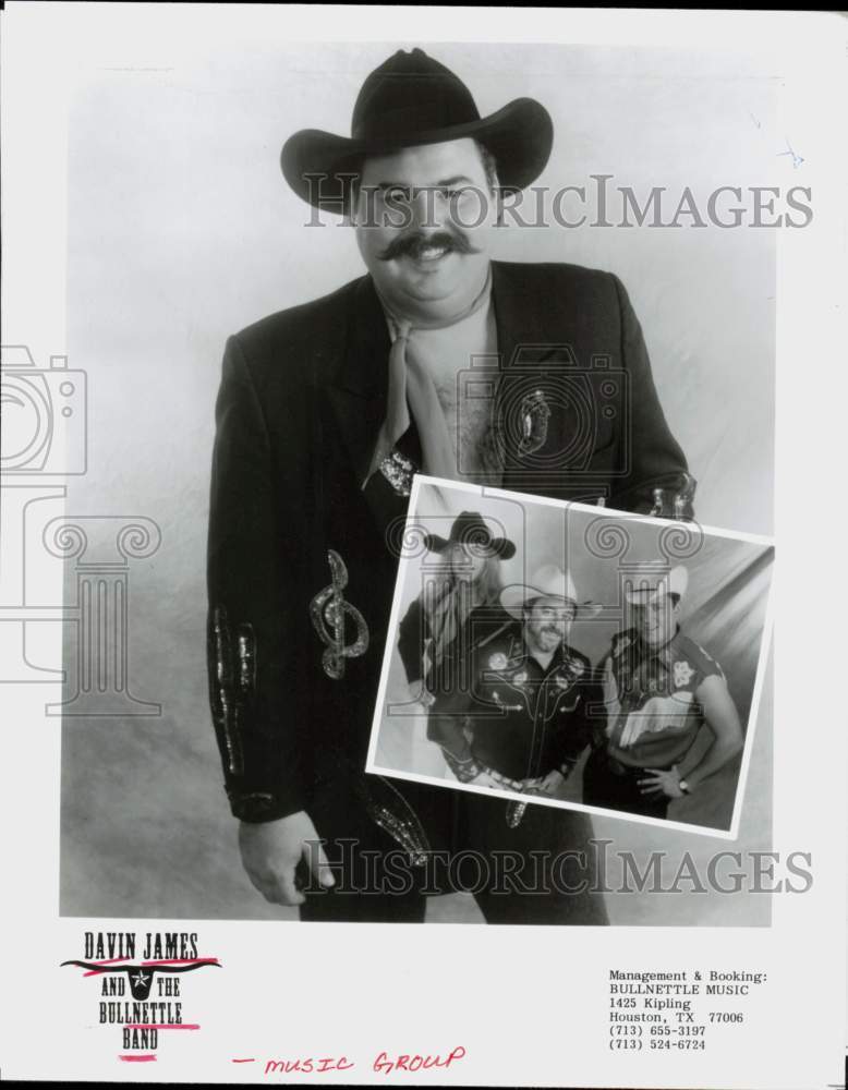 1995 Press Photo Davin James and the Bullnettle Band, Music Group - hcq45306- Historic Images