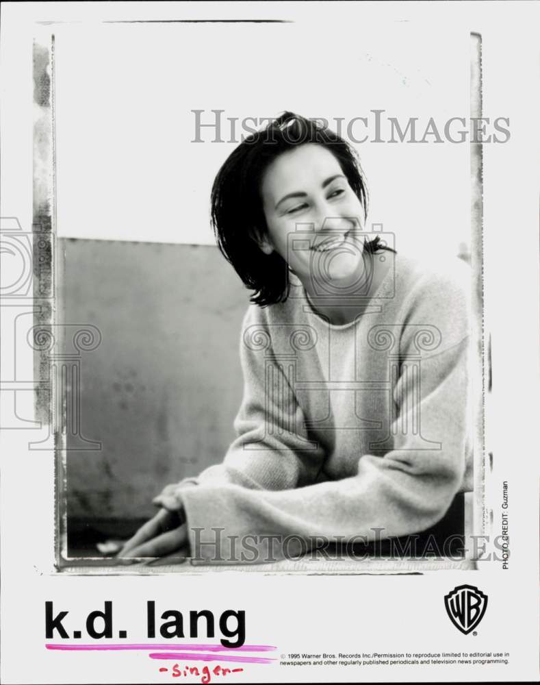 1995 Press Photo Singer K.D. Lang - hcq45311- Historic Images