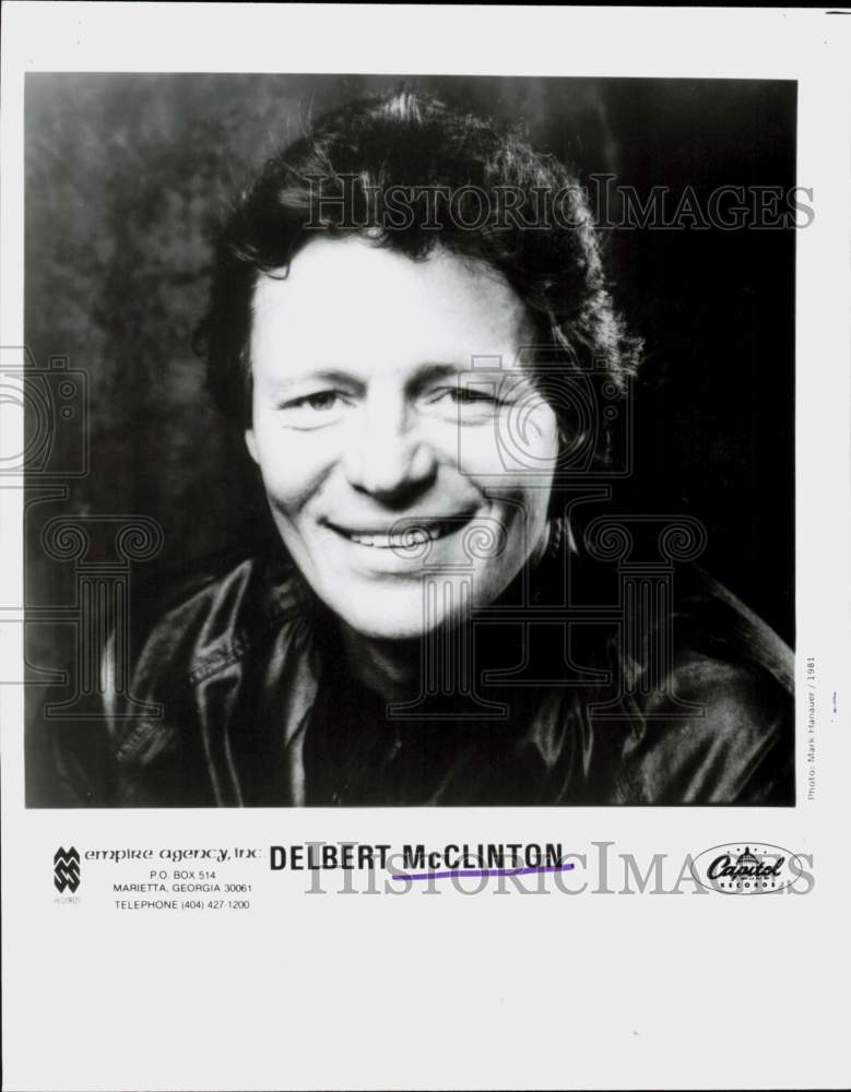 1981 Press Photo Singer Delbert McClinton - hcq45353- Historic Images