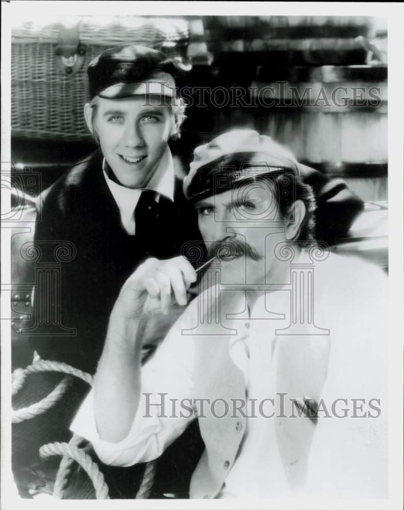 1980 Press Photo Actors David Knell, Robert Lansing in &quot;Life on the Mississippi&quot;- Historic Images