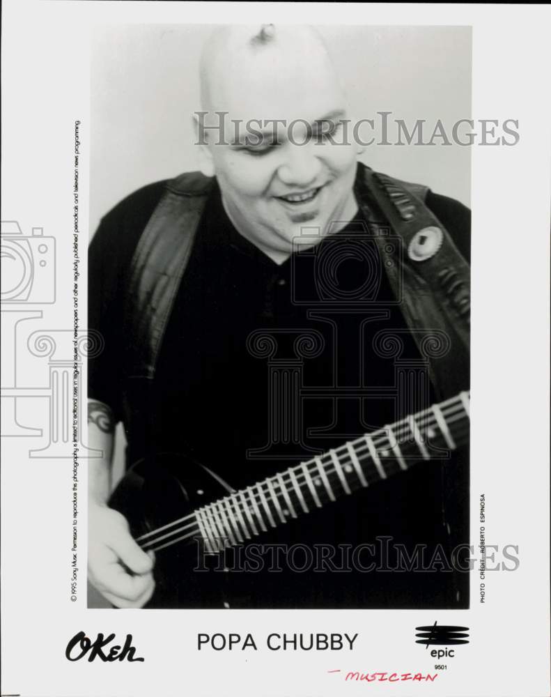 1995 Press Photo Musician Popa Chubby - hcq45398- Historic Images