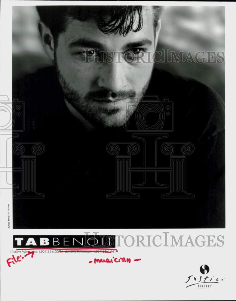 1992 Press Photo Musician Tab Benoit - hcq45414- Historic Images