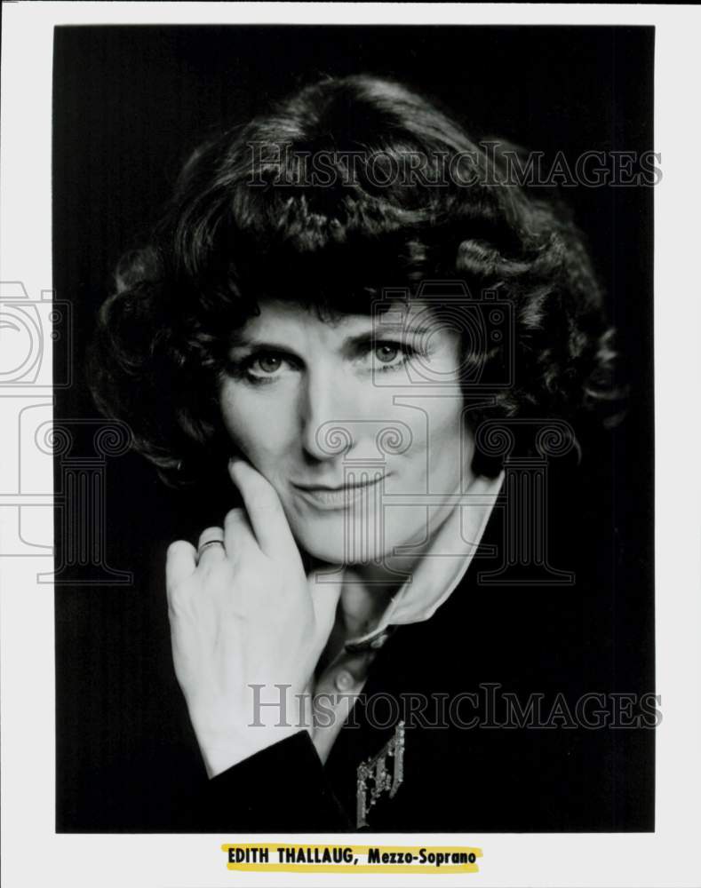 1982 Press Photo Edith Thallaug, Mezzo-Soprano - hcq45426- Historic Images