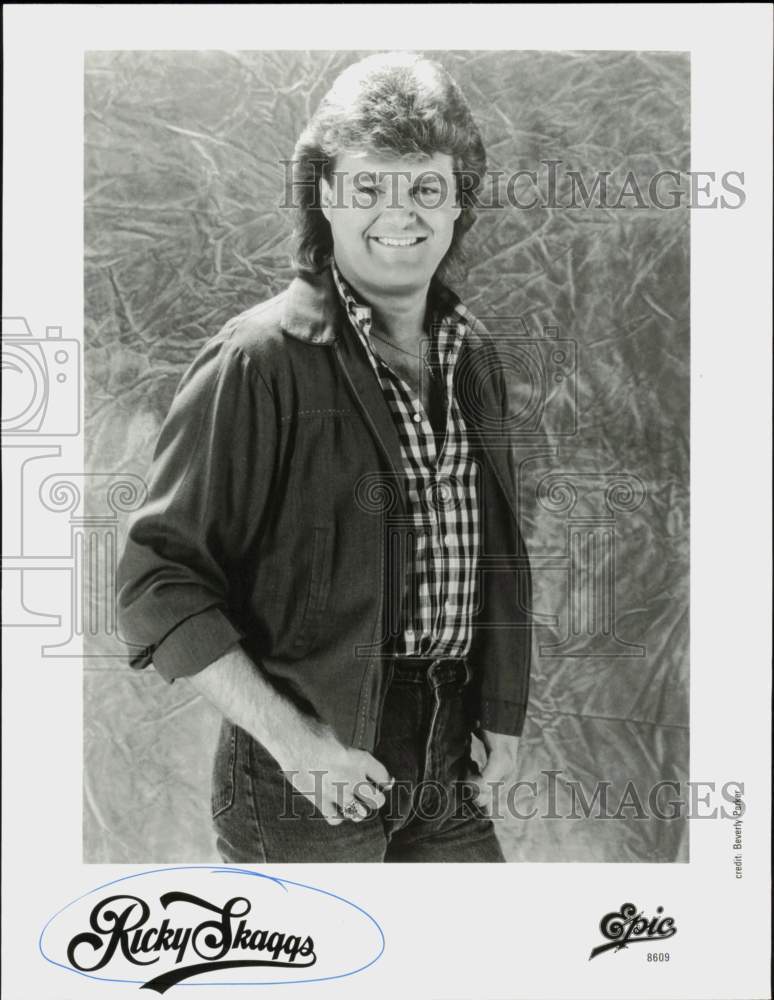 1986 Press Photo Singer Ricky Skaggs - hcq45436- Historic Images