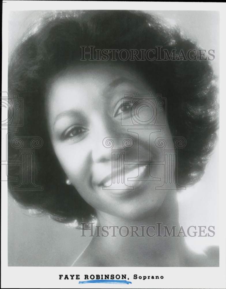 1982 Press Photo Faye Robinson, Opera Soprano - hcq45465- Historic Images