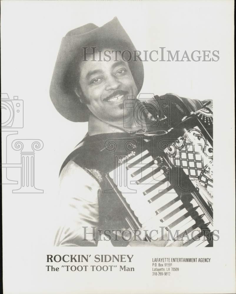 Press Photo Musician Rockin&#39; Sidney, The &quot;Toot Toot&quot; Man - hcq45479- Historic Images