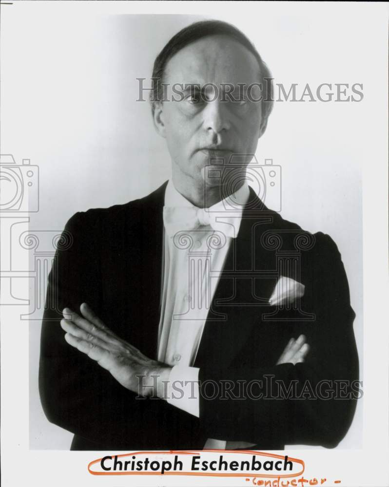 1989 Press Photo Conductor Christoph Eschenbach - hcq45485- Historic Images