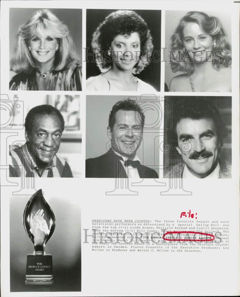 1987 Press Photo 13th Annual People&#39;s Choice Awards Nominees - hcq45514- Historic Images