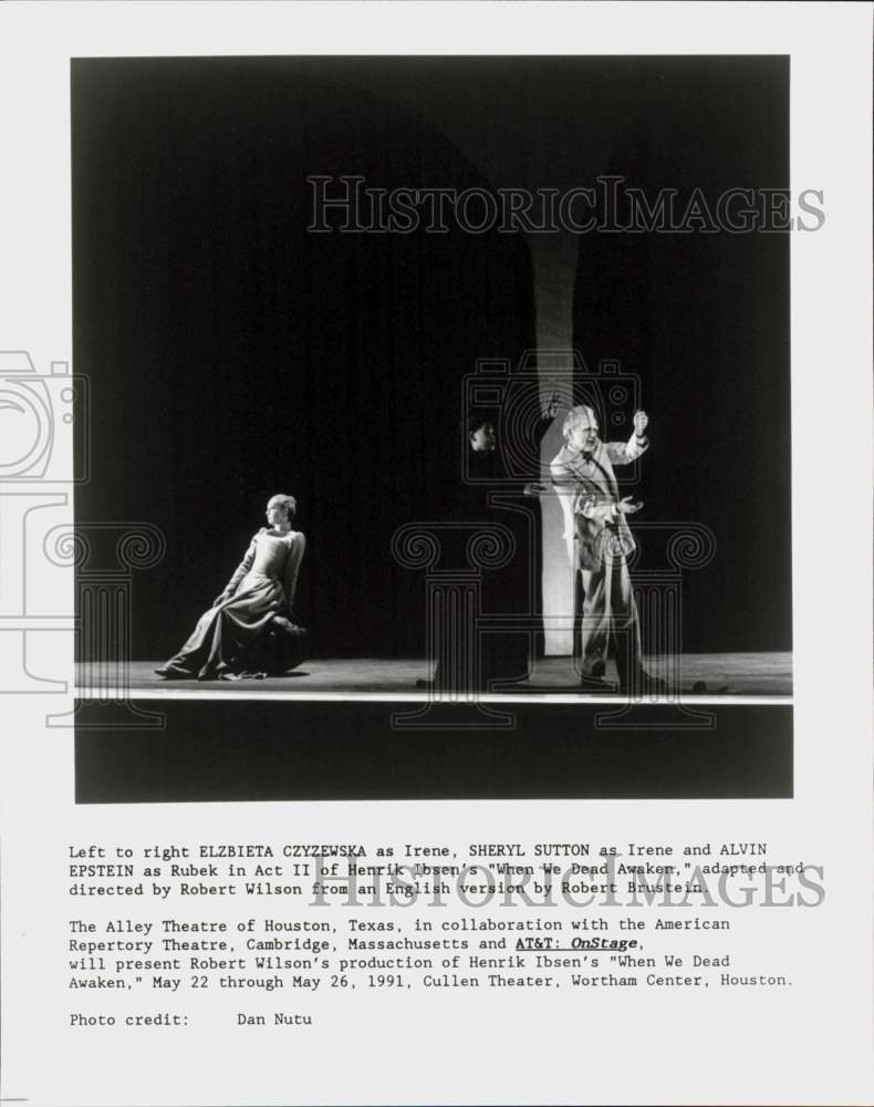 1991 Press Photo Henrik Ibsen&#39;s &quot;When We Dead Awaken&quot; by Alley Theatre, Houston- Historic Images