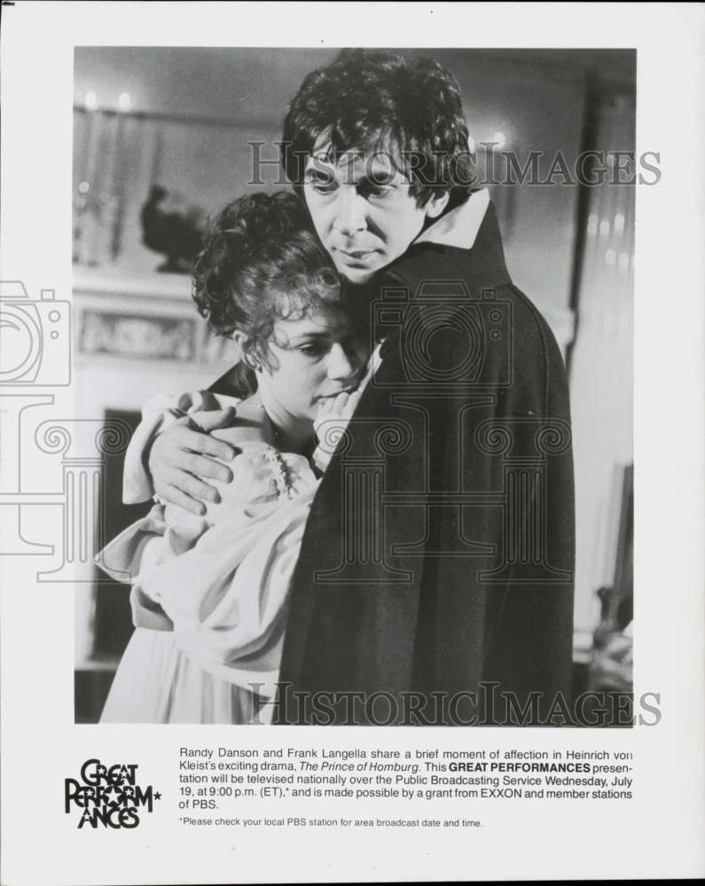 1978 Press Photo Actors Randy Danson, Frank Langella in &quot;The Prince of Homburg&quot;- Historic Images