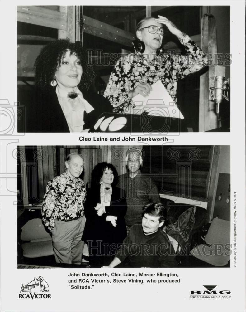 1995 Press Photo John Dankworth, Cleo Laine, Mercer Ellington and Steve Vining- Historic Images