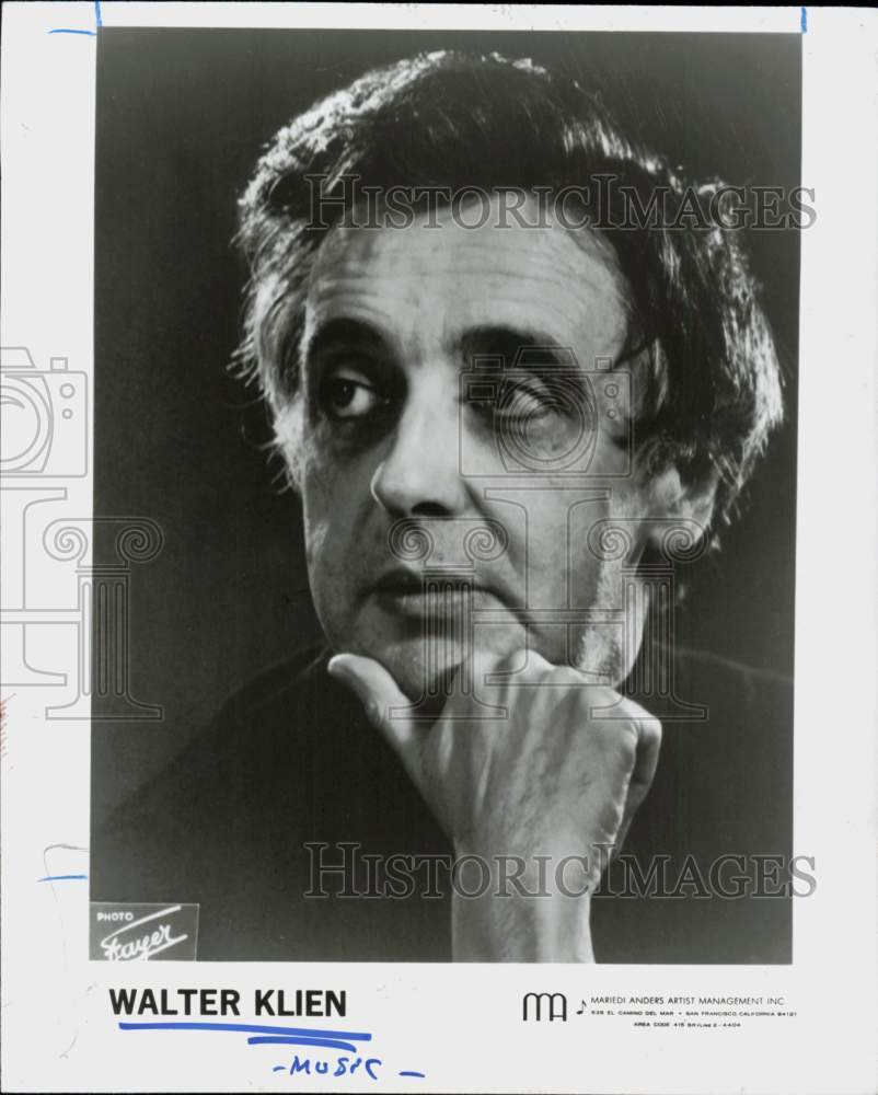 1990 Press Photo Pianist Walter Klien - hcq45653- Historic Images