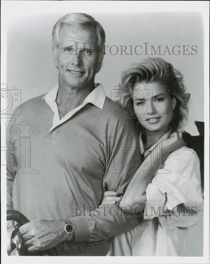 1994 Press Photo Ron Ely and Kimber Sissons, Stars of &quot;Sea Hunt&quot; TV Series- Historic Images